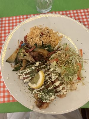 Vegan plate  at TerraZen Centre in Amsterdam