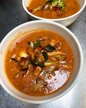 Japanese curry soup  at TerraZen Centre in Amsterdam