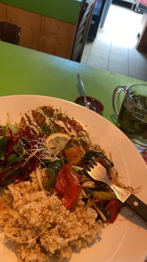 vegan plate at TerraZen Centre in Amsterdam