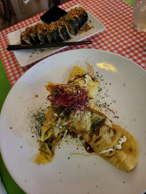 Crispy roti wrap at TerraZen Centre in Amsterdam