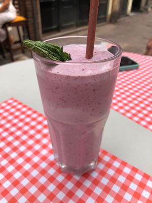 Coconut milk shake at TerraZen Centre in Amsterdam