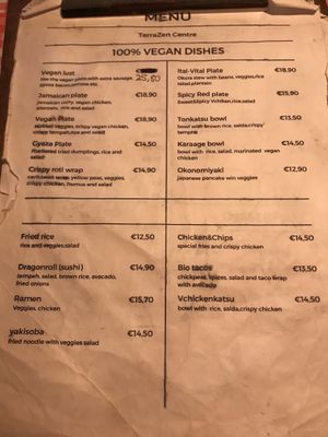 Hoofdgerechten  at TerraZen Centre in Amsterdam