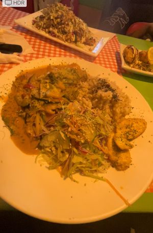 Fried rice and Jamaican plate   at TerraZen Centre in Amsterdam