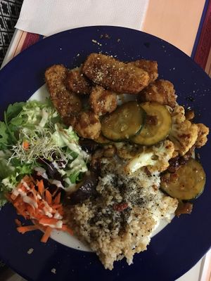 vegan plate at TerraZen Centre in Amsterdam