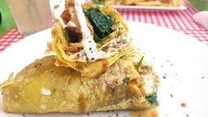 Roti wrap at TerraZen Centre in Amsterdam