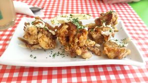 Crispy jackfruit at TerraZen Centre in Amsterdam