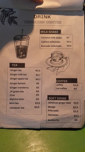 Menu juli 2024 at TerraZen Centre in Amsterdam