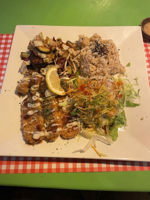 Vegan plate   at TerraZen Centre in Amsterdam