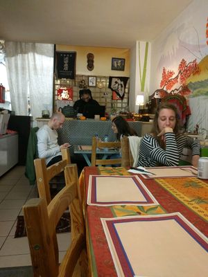 From the big shared table at TerraZen Centre in Amsterdam