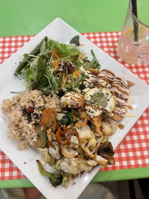 Vegan plate   at TerraZen Centre in Amsterdam