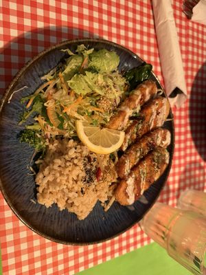Tonkatsu bowl - the tempeh was divine!  at TerraZen Centre in Amsterdam