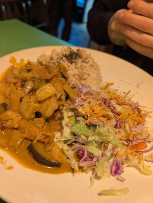 Jamaican Plate (lacking plantain) at TerraZen Centre in Amsterdam