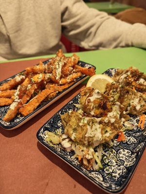 Sweet Potato Fries & Gyoza at TerraZen Centre in Amsterdam