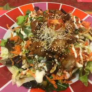 Chicken and rice  at TerraZen Centre in Amsterdam