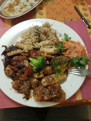 Vegan plate at TerraZen Centre in Amsterdam