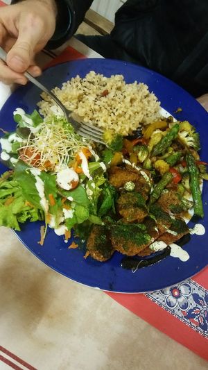 Vegan plate at TerraZen Centre in Amsterdam