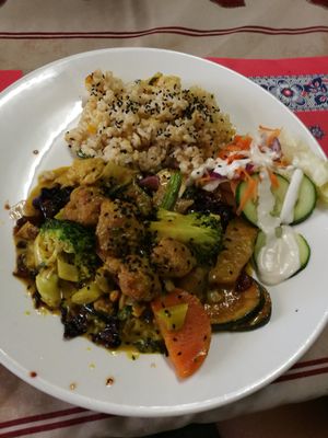 Jamaican plate at TerraZen Centre in Amsterdam