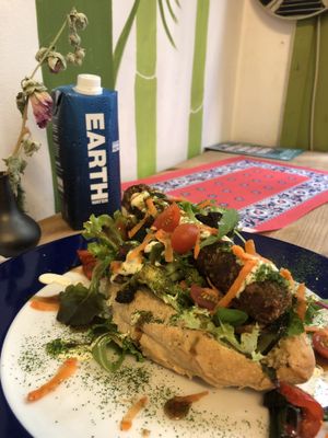 The most amazing hot dog!  at TerraZen Centre in Amsterdam