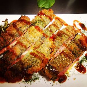 Vegan Bacon katsu at TerraZen Centre in Amsterdam