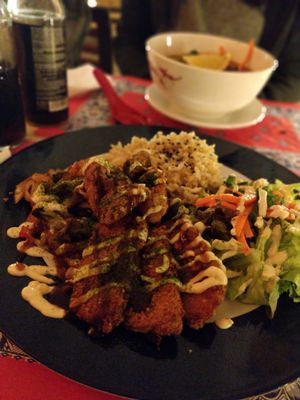 Vegan plate at TerraZen Centre in Amsterdam