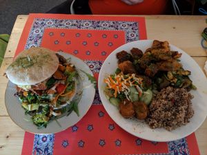 Amazing vegan junk food at TerraZen Centre in Amsterdam