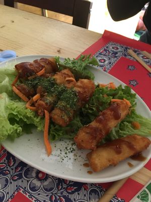 Spring rolls!! at TerraZen Centre in Amsterdam