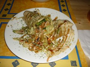 Caribbean Roti wrap at TerraZen Centre in Amsterdam