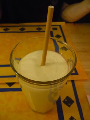 Coconut milkshake at TerraZen Centre in Amsterdam