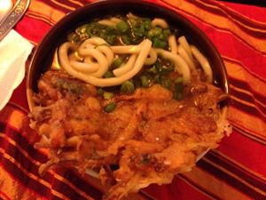 Udon with tempura at TerraZen Centre in Amsterdam