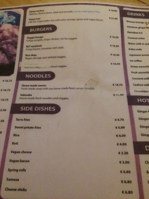 Menu b at TerraZen Centre in Amsterdam