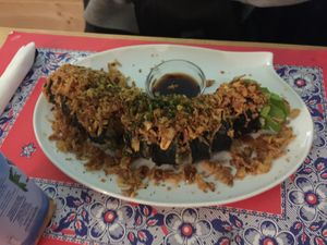 Sushi roll at TerraZen Centre in Amsterdam