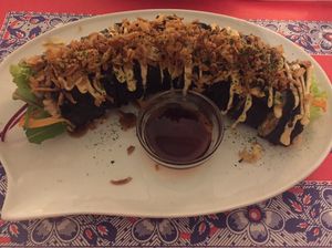 Tempeh sushi roll at TerraZen Centre in Amsterdam
