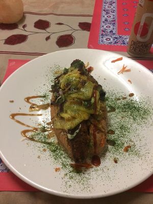 Hot dog at TerraZen Centre in Amsterdam