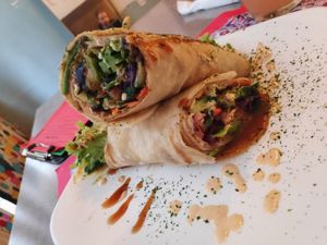 Crispy Roti Wrap. Just awesome! at TerraZen Centre in Amsterdam