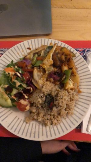 Sweet and sour chicken  at TerraZen Centre in Amsterdam