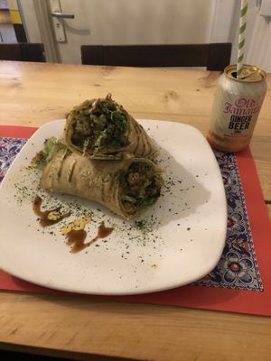 Roti wrap at TerraZen Centre in Amsterdam