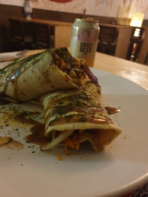 Roti wrap at TerraZen Centre in Amsterdam