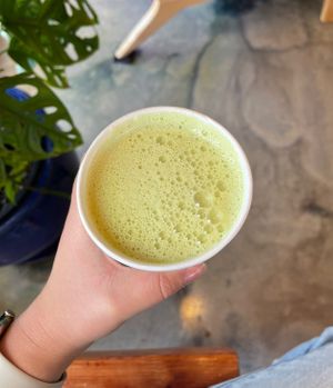 matcha with oat milk   at Cup & Crêpe in Everett