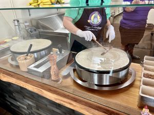 Watch your crêpes being made!  at Cup & Crêpe in Everett