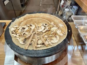 The Cabin w/added Gardein chick’n (before the cheese)  at Cup & Crêpe in Everett