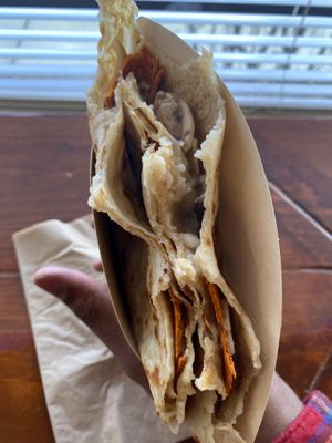 Toadstool with pepperoni   at Cup & Crêpe in Everett