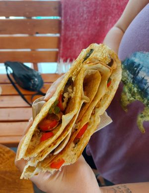 Vegan campfire caprese with mushrooms at Cup & Crêpe in Everett