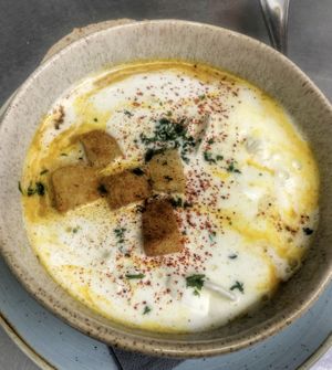 Kürbis-Kokos-Suppe  at Herr Puck in Kellenhusen