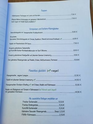 Menü Stand Juni 23 at Herr Puck in Kellenhusen