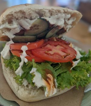A BLT with rogue cucumbers at Ethos Conscious Food in Nairobi