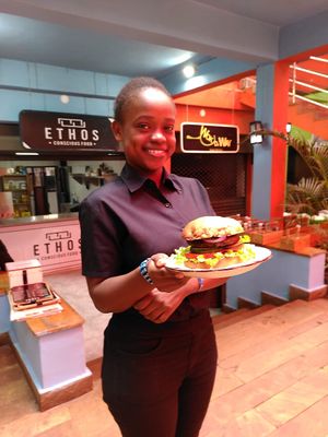 Sio Nyama Meatless Burger at Ethos Conscious Food in Nairobi
