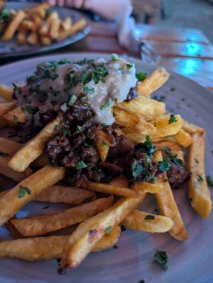 Loaded fries at Ethos Conscious Food in Nairobi