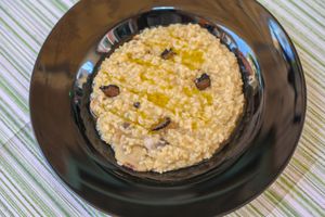 Risotti Black Truffle & Mushroom of the Forest at Kriton Gefsis in Aegina in Aegina