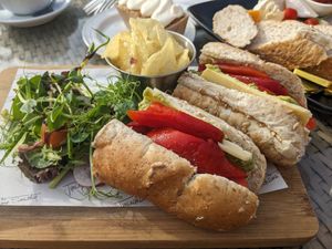 Cheese and pepper sandwich. at Tyninghame Smithy in Tyninghame