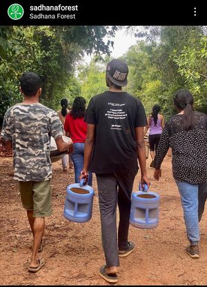 Going to go do some planting! at Sadhana Forest Seva Kitchen in Auroville